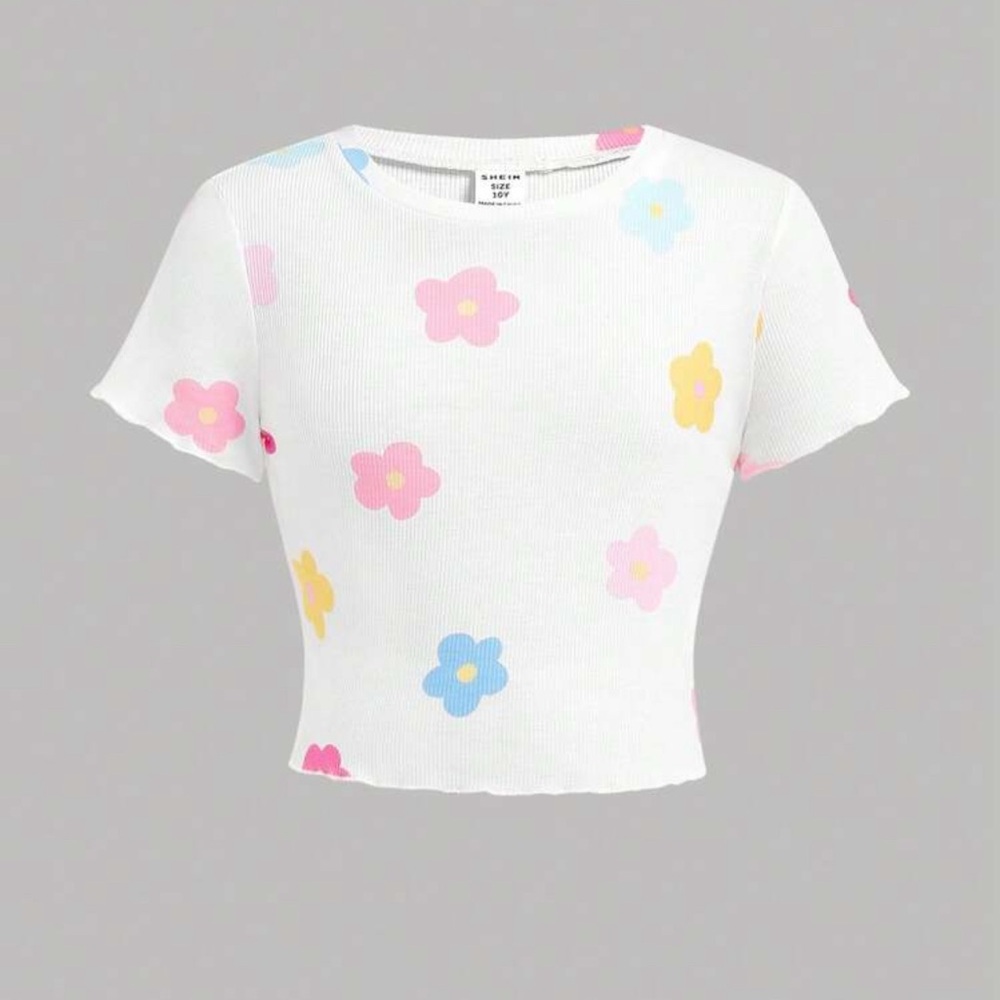 Floral Cropped Tee Girls